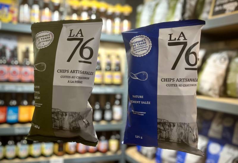 Epicerie locale proposant des chips de la ferme la 76